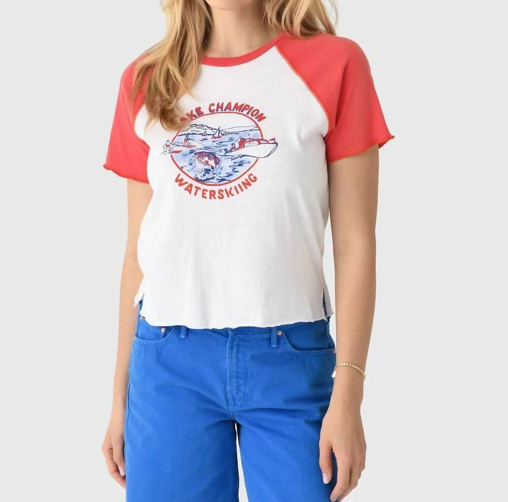 NEW MOTHER sporty concert tee in lake champion